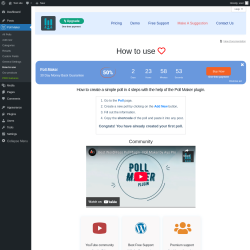 Page screenshot: Poll Maker &rarr; How to use