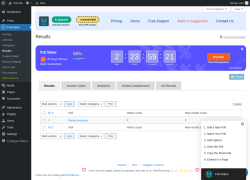 Page screenshot: Poll Maker → Results 0