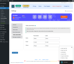 Page screenshot: Poll Maker → General Settings → 
                            Fields placeholders                        