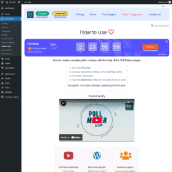 Page screenshot: Poll Maker → How to use
