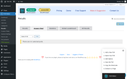 Page screenshot: Poll Maker → Results 0 → Answer Chart