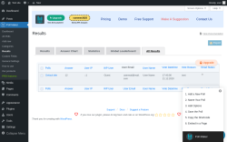 Page screenshot: Poll Maker → Results 0 → All Results