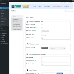 Page screenshot: Poll Maker → General Settings