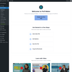 Page screenshot: Poll Maker → Dashboard