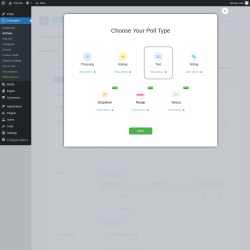 Page screenshot: Poll Maker → Add new → 
                                    Limitations                                