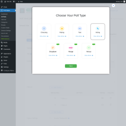 Page screenshot: Poll Maker → Add new → 
                                    Email                                