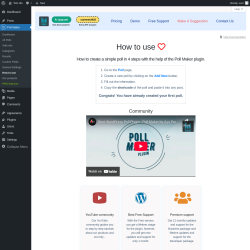 Page screenshot: Poll Maker → How to use