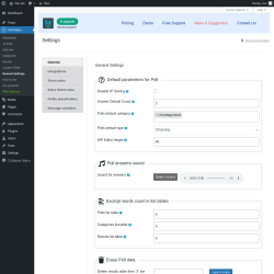 Page screenshot: Poll Maker → General Settings