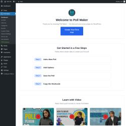 Page screenshot: Poll Maker → Dashboard