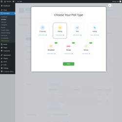 Page screenshot: Poll Maker → Add new → 
                                    Results Settings                                