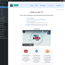 Page screenshot: Poll Maker → How to use