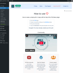 Page screenshot: Poll Maker → How to use