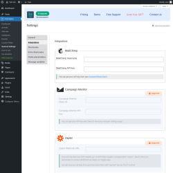 Page screenshot: Poll Maker &rarr; General Settings &rarr; 
							Integrations                        