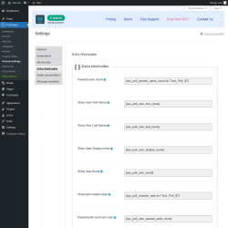 Page screenshot: Poll Maker &rarr; General Settings &rarr; 
                            Extra Shortcodes                        