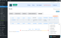 Page screenshot: Poll Maker &rarr; Results 0 &rarr; All Results
