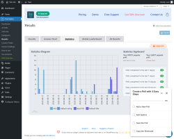Page screenshot: Poll Maker &rarr; Results 0 &rarr; Statistics