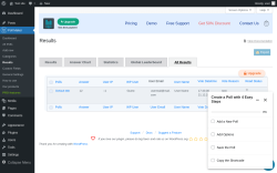 Page screenshot: Poll Maker &rarr; Results 0 &rarr; All Results