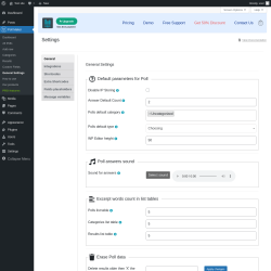 Page screenshot: Poll Maker &rarr; General Settings