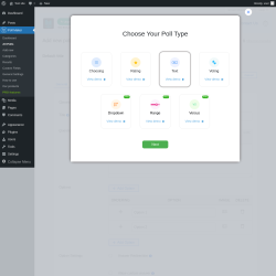 Page screenshot: Poll Maker &rarr; Add new &rarr; 
                                    Email                                