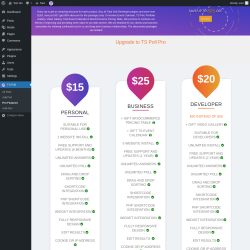 Page screenshot: TS Poll → Pro Features