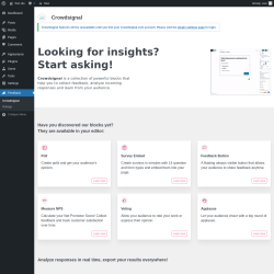 Page screenshot: Feedback &rarr; Crowdsignal