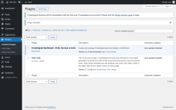 Page screenshot: Plugins &lsaquo; Test site &mdash; WordPress