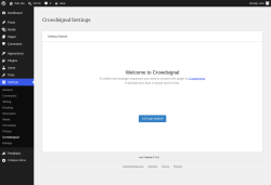 Page screenshot: Settings &rarr; Crowdsignal