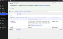 Page screenshot: Plugins &lsaquo; Test site &mdash; WordPress