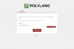 Page screenshot: Languages &rarr; Setup