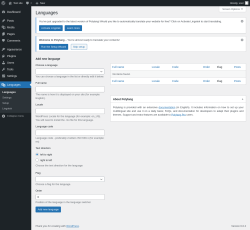 Page screenshot: Languages