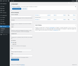 Page screenshot: Languages
