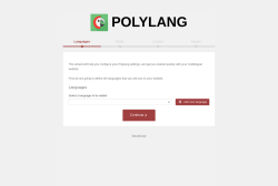 Page screenshot: Languages &rarr; Setup