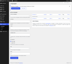 Page screenshot: Languages