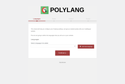 Page screenshot: Polylang &rsaquo; Setup