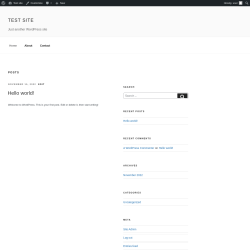 Page screenshot: Test site – Just another WordPress site
