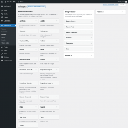 Page screenshot: Widgets &lsaquo; Test site &mdash; WordPress