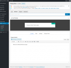 Page screenshot: Popup Box &rarr; Add New