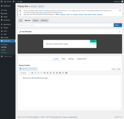 Page screenshot: Popup Box &rarr; Add New