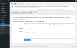 Page screenshot: Popup Box &rarr; Support