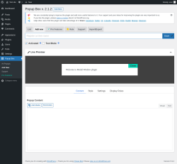 Page screenshot: Popup Box &rarr; Add New