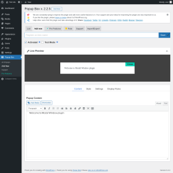 Page screenshot: Popup Box &rarr; Add New