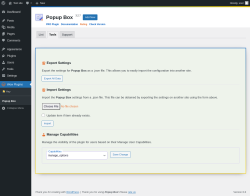 Page screenshot: Wow Plugins &rarr; Popup Box &rarr; Tools