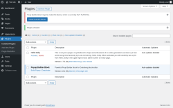 Page screenshot: Plugins &lsaquo; Test site &mdash; WordPress