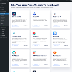 Page screenshot: PopupKit &rarr; Our Plugins