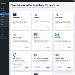 Page screenshot: PopupKit &rarr; Our Plugins