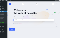 Page screenshot: PopupKit &rarr; Integrations