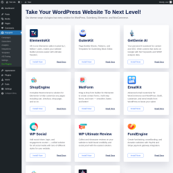 Page screenshot: PopupKit &rarr; Our Plugins