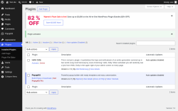 Page screenshot: Plugins &lsaquo; Test site &mdash; WordPress