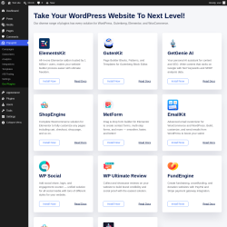 Page screenshot: PopupKit &rarr; Our Plugins