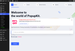 Page screenshot: PopupKit &rarr; Integrations